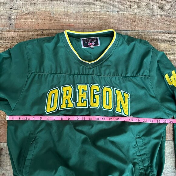 Colosseum Athletics Oregon Pullover Windbreaker Green/Yellow Size M - Picture 2 of 10